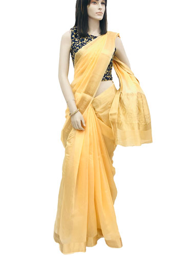 Saree Linen gold