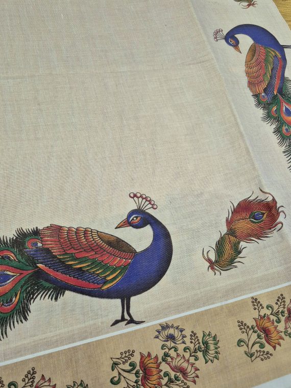 Golden Tissue with peacock